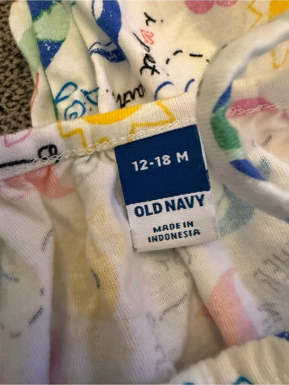 Old Navy White Multicolor Nature & Rainbow Print Dress